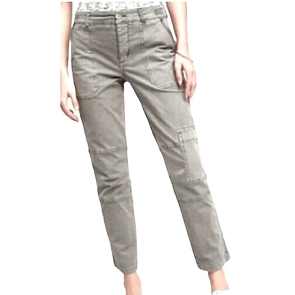 ANTHROPOLOGIE Hei Hei Wanderer Cargo Pants Olive Size 2 - Picture 1 of 10